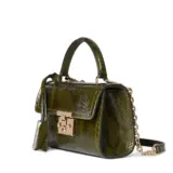 Sac à main Padlock petit format en cuir python
